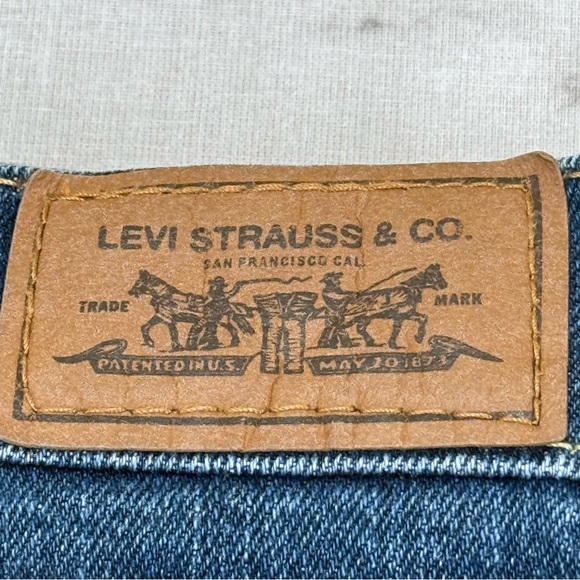 Levis 515 Bootcut Jeans Blue Denim Cotton/Lycra Zip 9.5" Leg - Picture 2 of 16